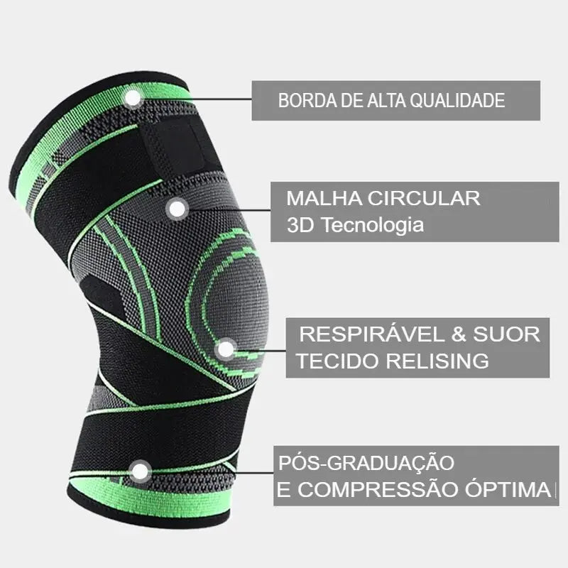 KneeFit Pro | Kit de Joelheiras Compressoras com Alças Ajustáveis para Corrida, Exercícios e Esportes