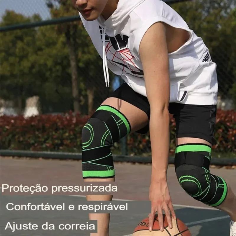 KneeFit Pro | Kit de Joelheiras Compressoras com Alças Ajustáveis para Corrida, Exercícios e Esportes