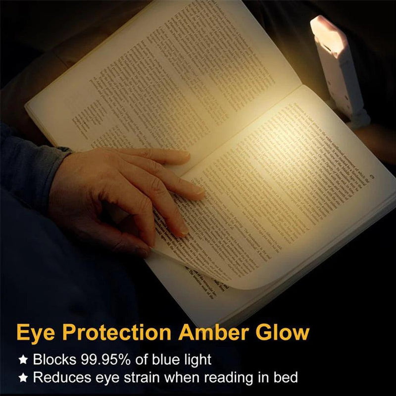 USB recarregável LED Book Light, Brilho ajustável para proteção ocular, Luz de marcador portátil para leitura na cama e no carro