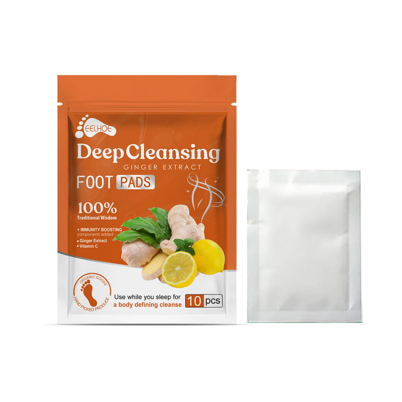 Natural Bamboo Ginger Foot Pads Deep Cleansing Foot Pads For Feet Care Improve Sleep Detoxification And Body Shaping