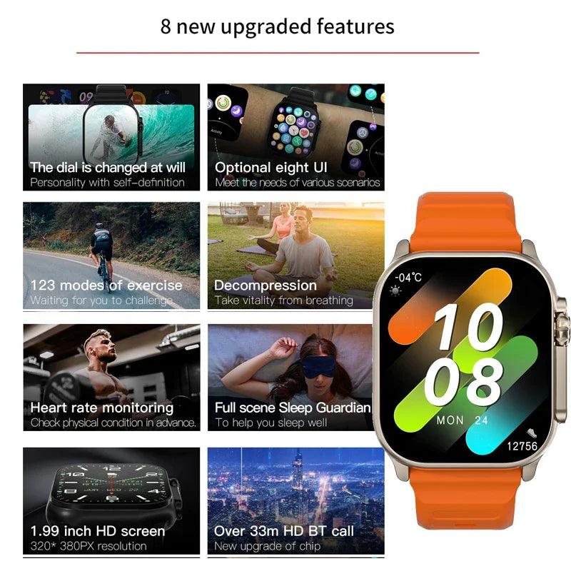 Smartwatch T800 Ultra 2: Tela AMOLED 2,3", NFC e Resistente à Água