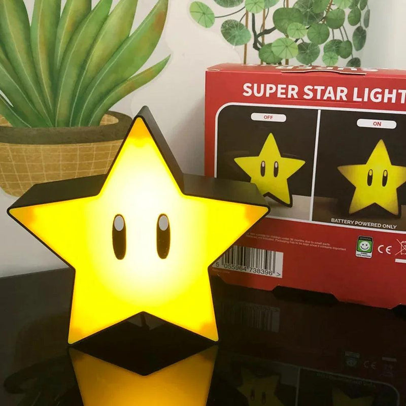 Figura de Luz Estrela Super Star com LED, Música e Carregamento USB