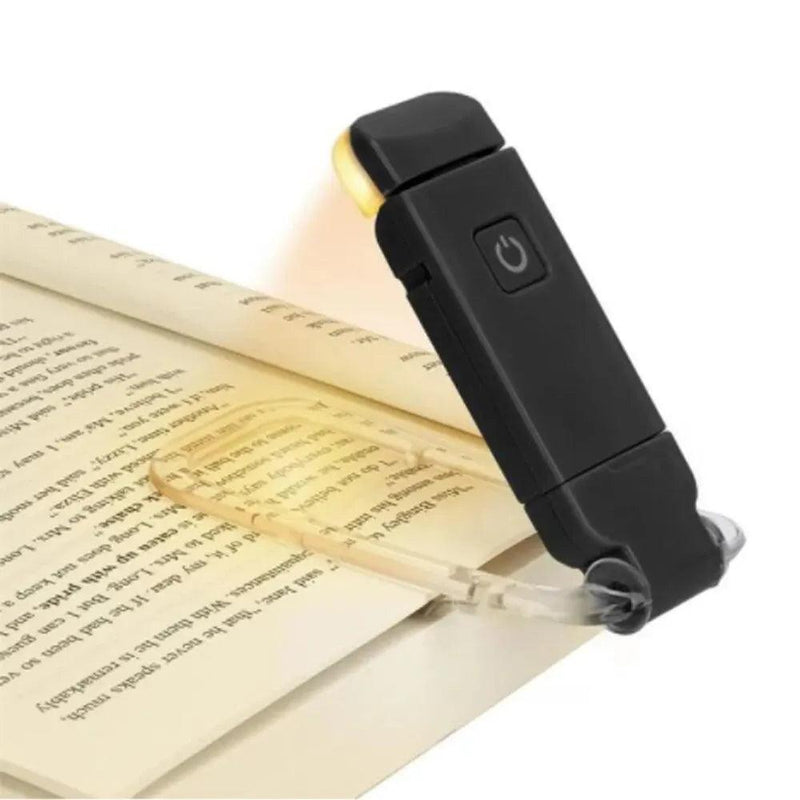 USB recarregável LED Book Light, Brilho ajustável para proteção ocular, Luz de marcador portátil para leitura na cama e no carro