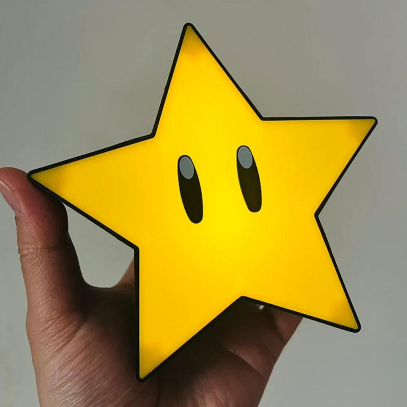 Figura de Luz Estrela Super Star com LED, Música e Carregamento USB